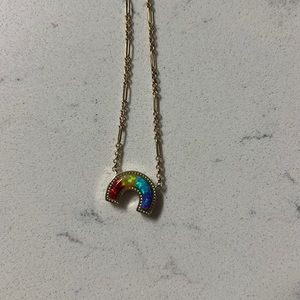 kendra scott rainbow kyocera necklace primary mix/gold,